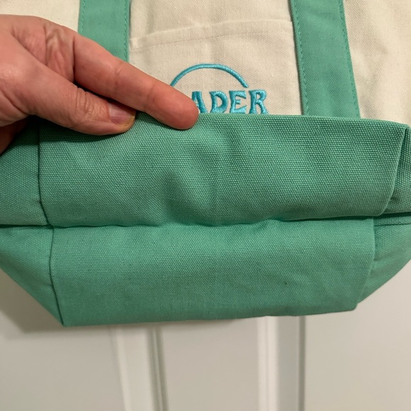 Trader Joe's Mini Canvas Tote Bag Pastel Mint Green - 2026 Limited Edition - Picture 8 of 9